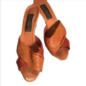 Vintage Lord & Taylor woven kitten heel
